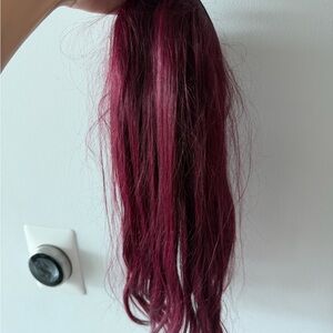 Real Hair Burgundy Halo Hair Extension
